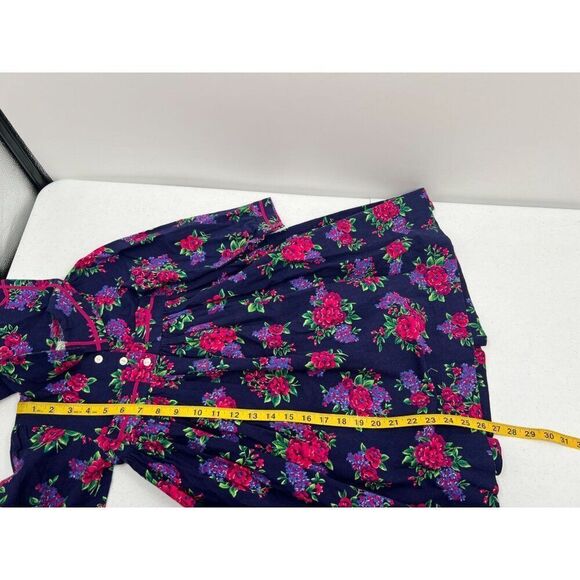 Vintage Boston Traders Girls Small Blue and Pink Cottagecore Long Sleeve Dress - Picture 7 of 8